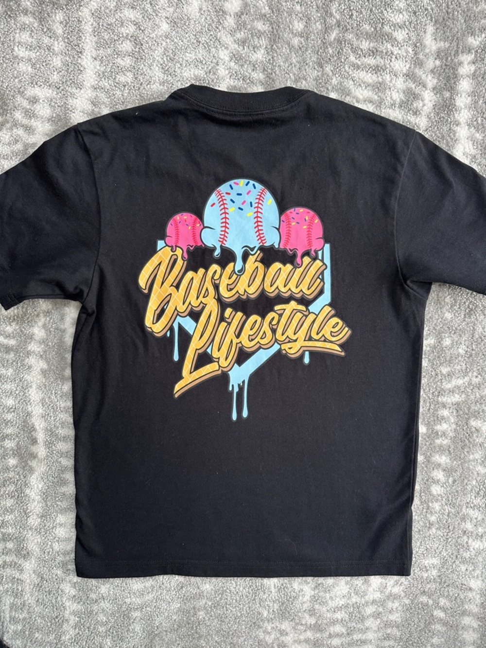Kids Baseball Lifestyle' ice cream shirt in cotton candy - Picture 5 of 5